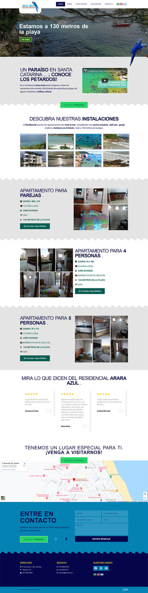 Residencial Arara Azul - Site desenvolvido por CRIEI Agência Digital